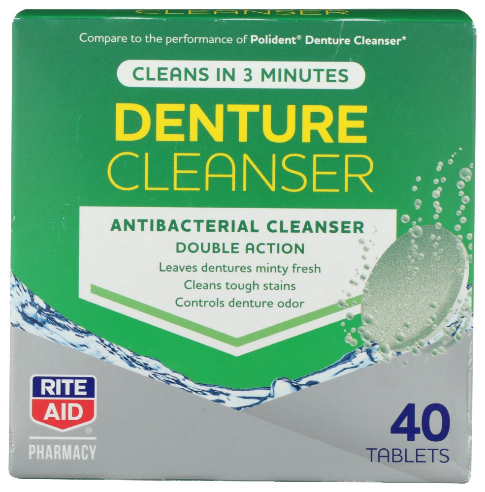 slide 1 of 5, Rite Aid Ra Denture Tab, 40 ct