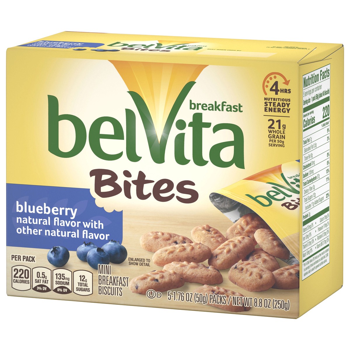 slide 3 of 8, belVita Bites Mini Breakfast Biscuits, 8.8 oz