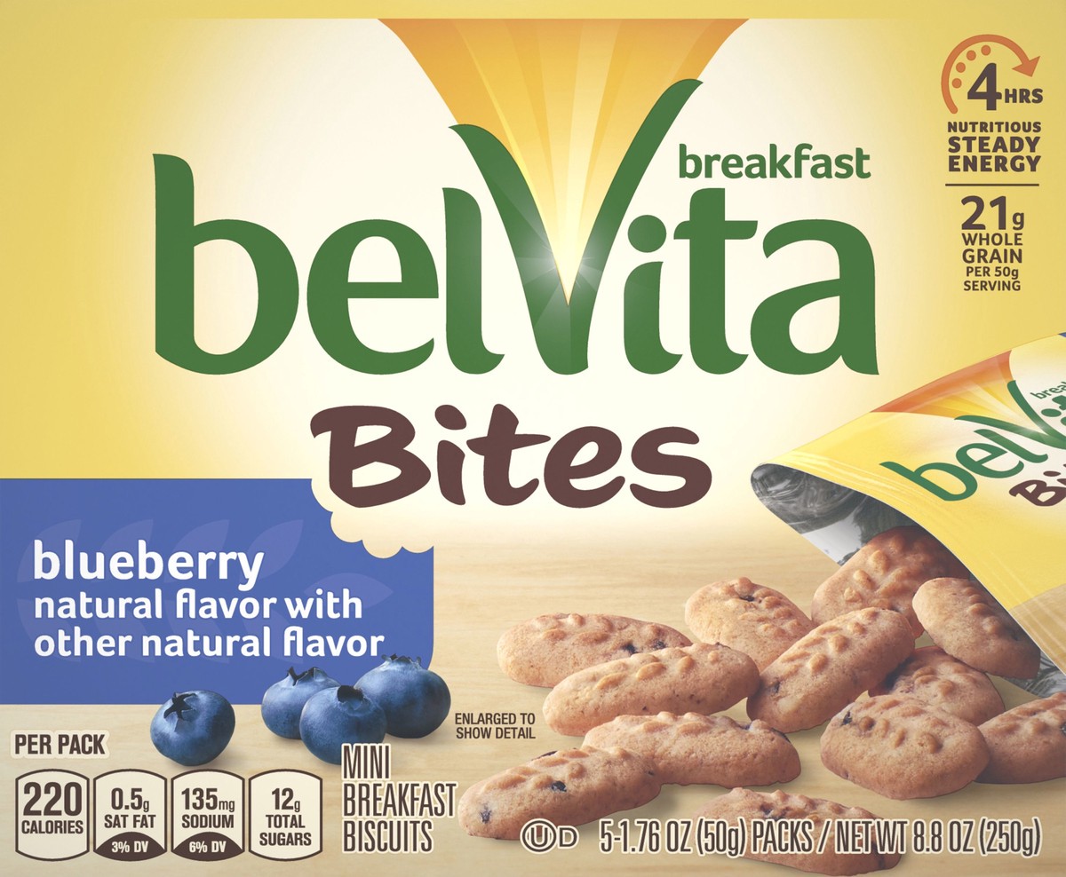 slide 6 of 8, belVita Bites Mini Breakfast Biscuits, 8.8 oz