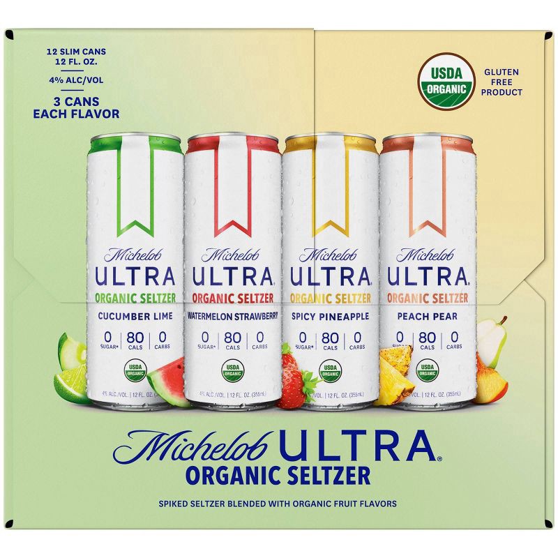 Organic Hard Seltzer Variety Pack - 12 pack