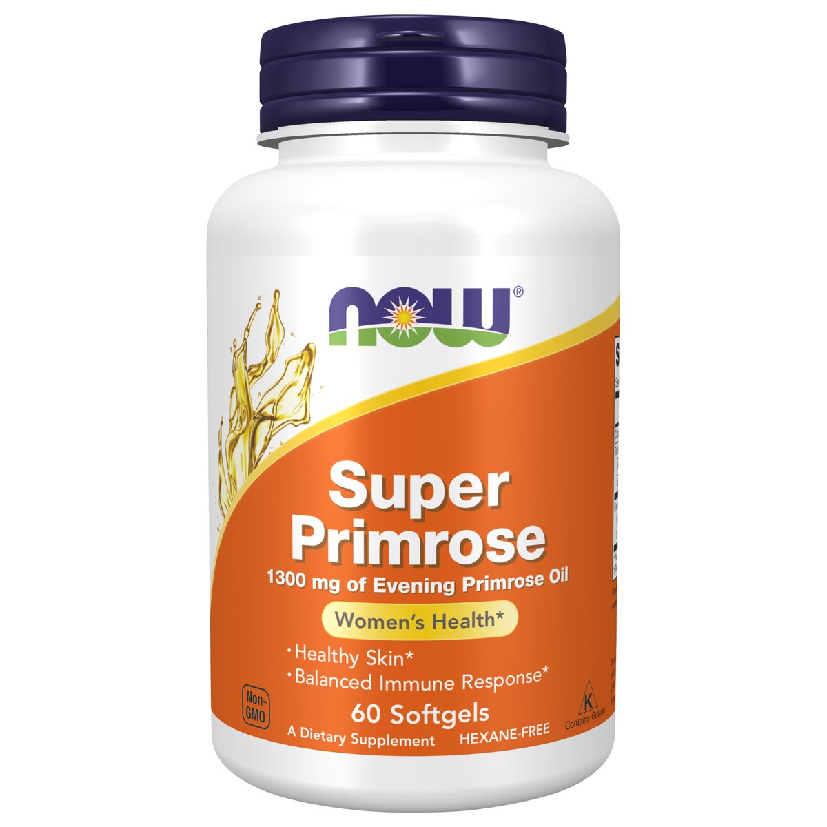 slide 1 of 7, NOW Super Primrose 1300 mg - 60 Softgels, 60 ct