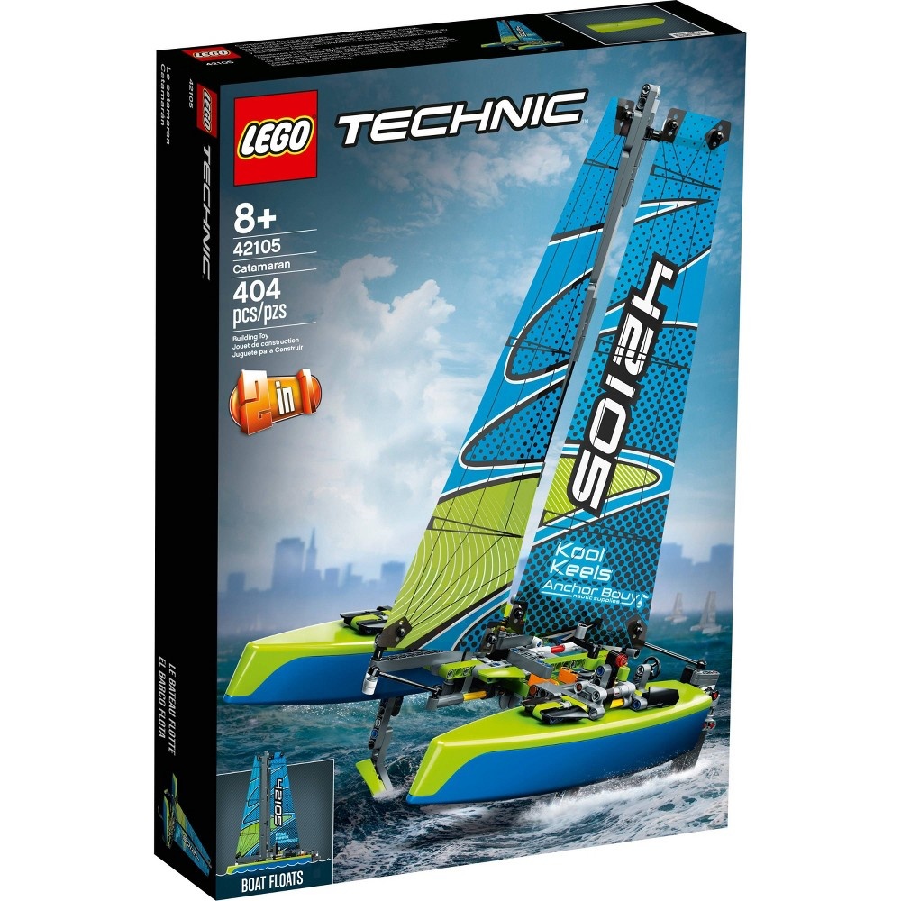 lego technic catamaran 42105 model sailboat building kit