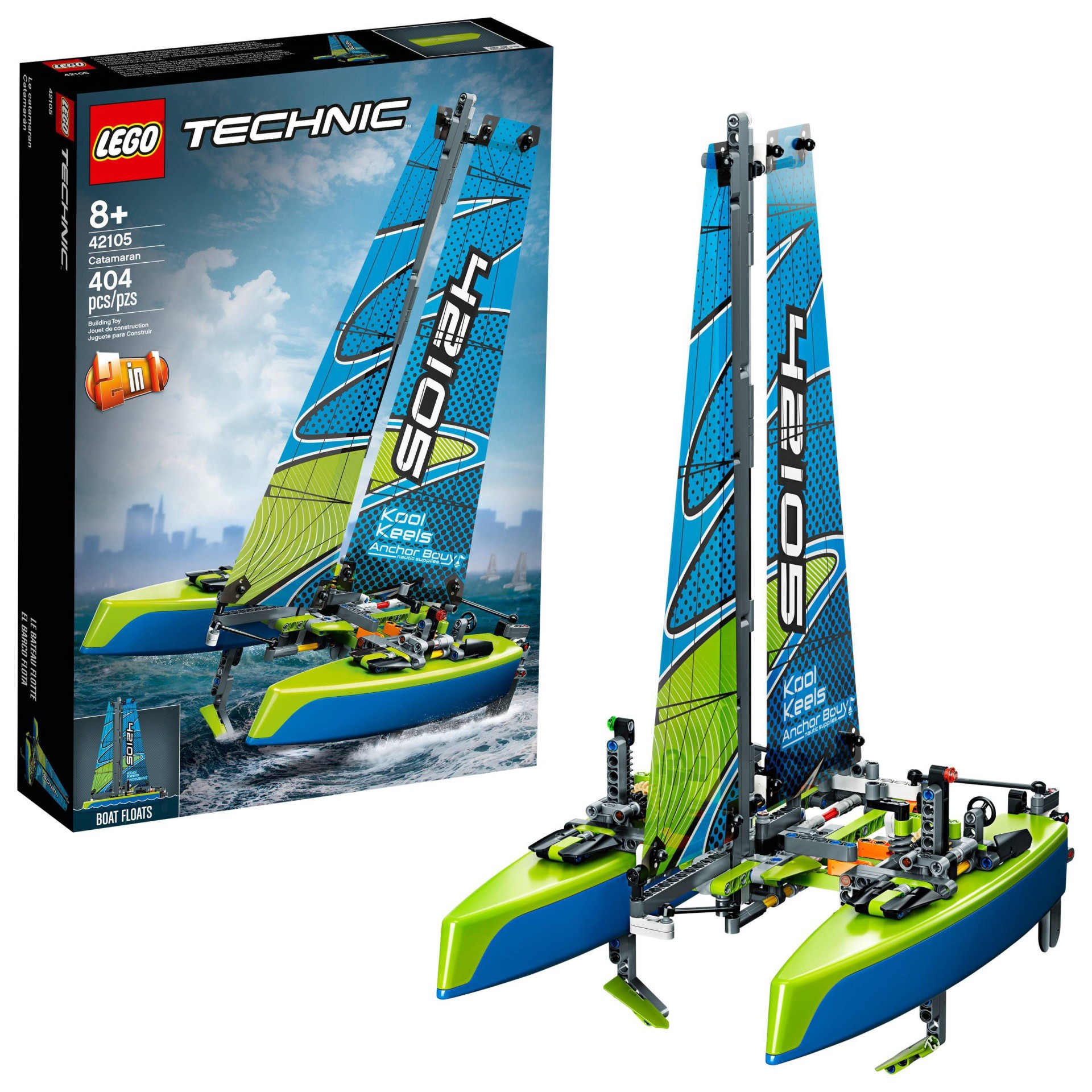 slide 1 of 7, LEGO Technic Catamaran 42105 Model Sailboat Building Kit, 1 ct