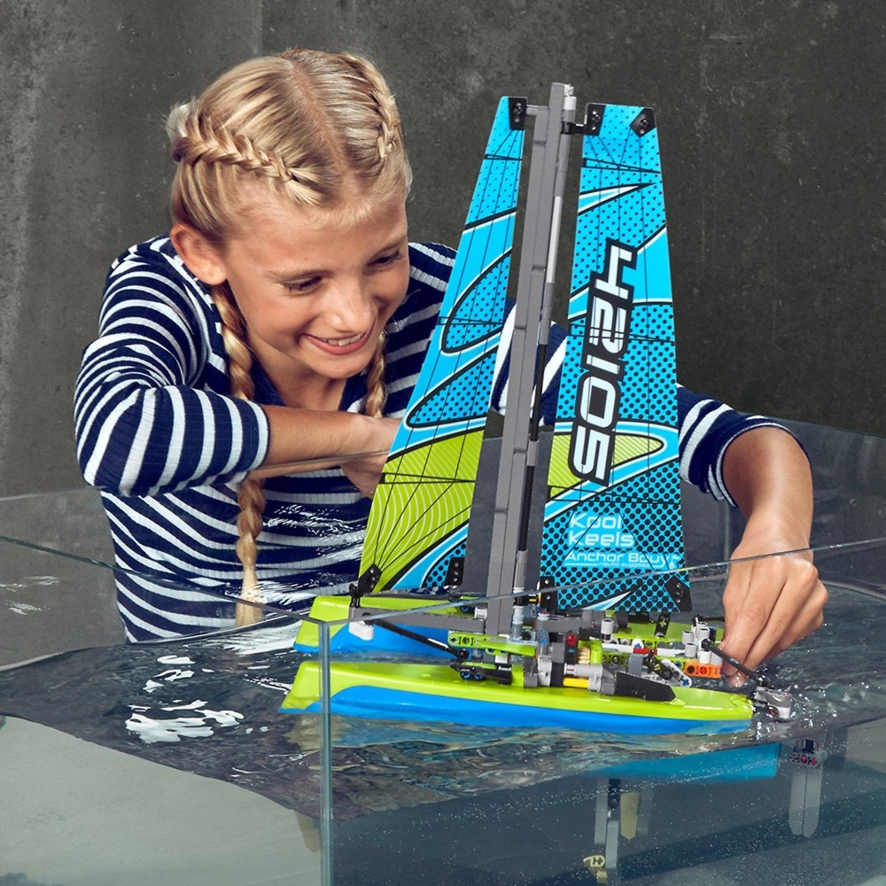 lego technic catamaran 42105 model sailboat building kit