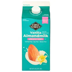 First Street Unsweetened Vanilla Almond Milk - 64 oz