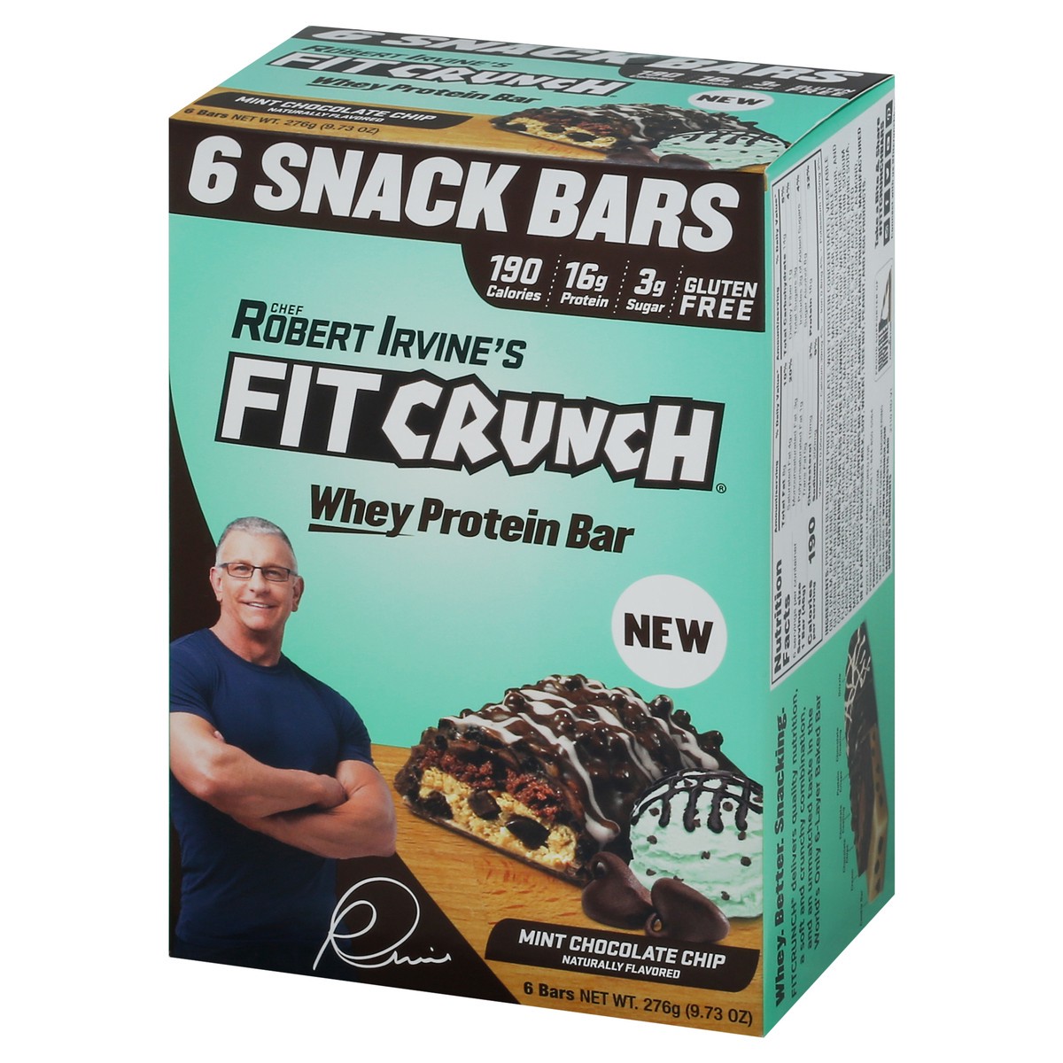 slide 14 of 15, FitCrunch Mint Chocolate Chip Whey Protein Bars 6 ea, 6 ct