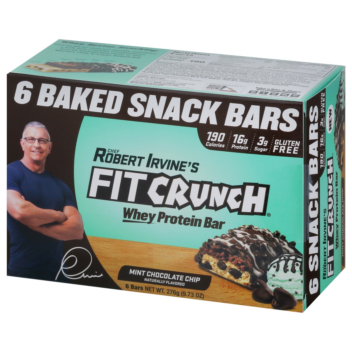 slide 5 of 15, FitCrunch Mint Chocolate Chip Whey Protein Bars 6 ea, 6 ct