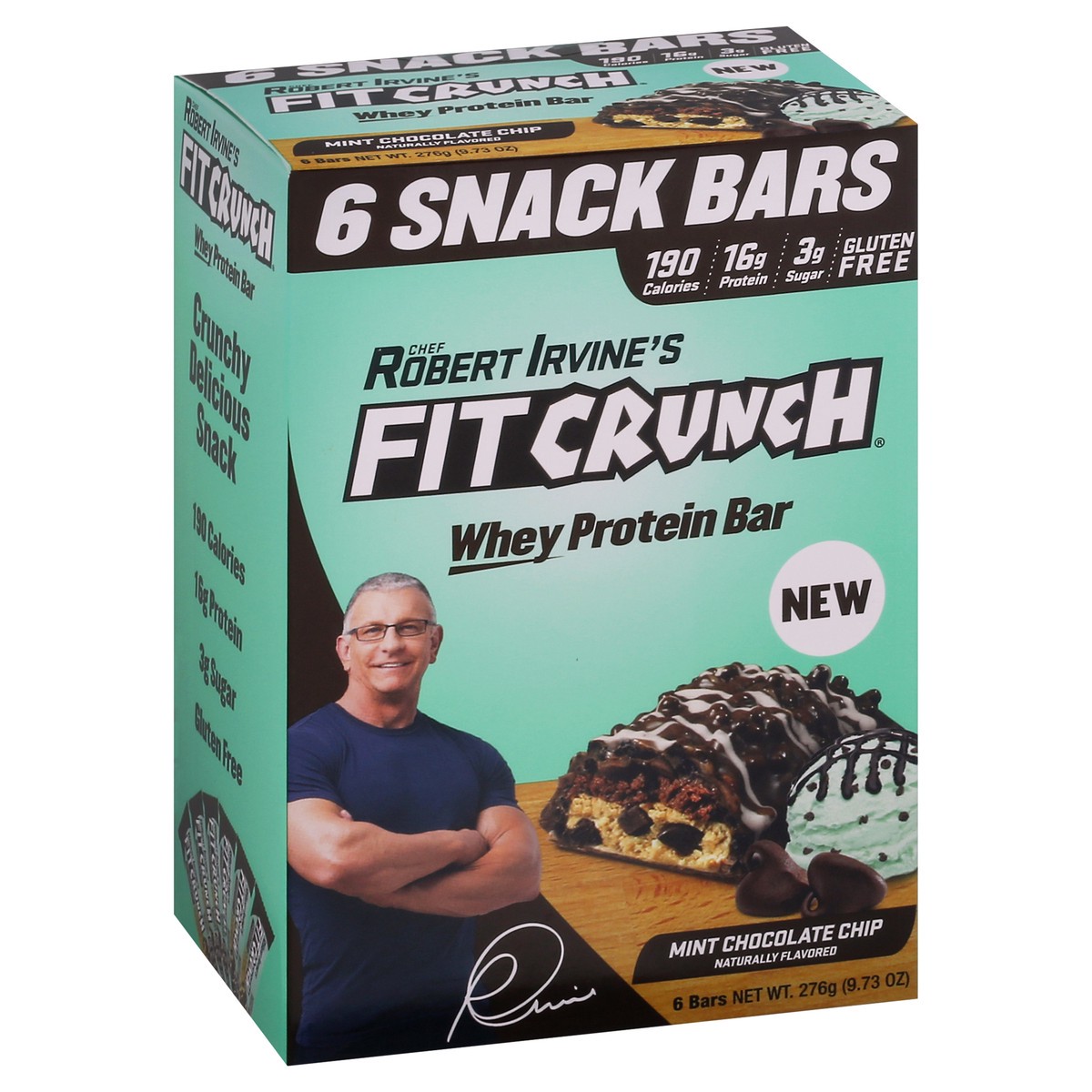 slide 6 of 15, FitCrunch Mint Chocolate Chip Whey Protein Bars 6 ea, 6 ct