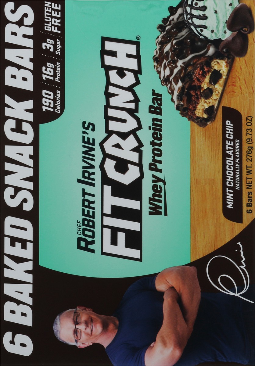 slide 10 of 15, FitCrunch Mint Chocolate Chip Whey Protein Bars 6 ea, 6 ct