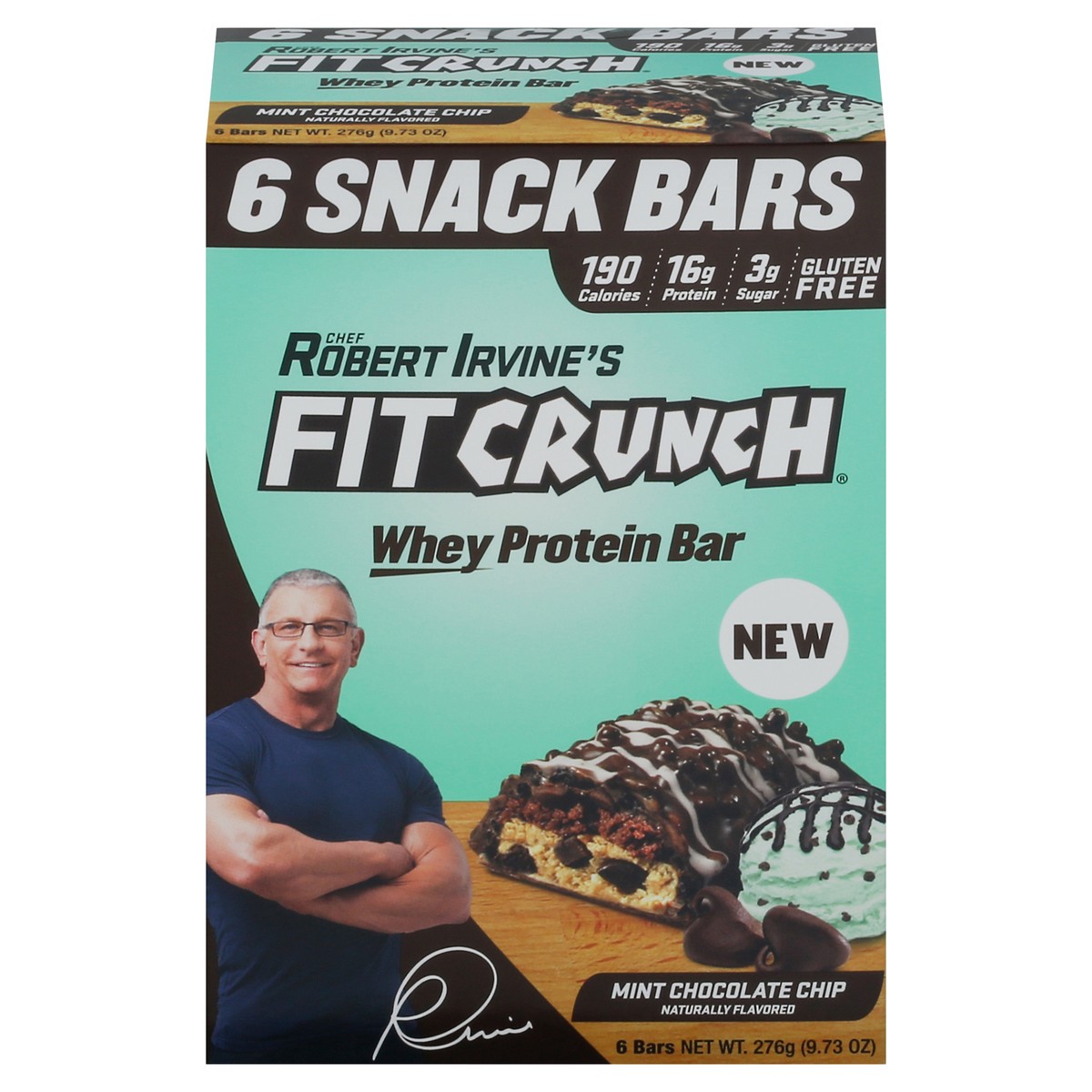 slide 1 of 15, FitCrunch Mint Chocolate Chip Whey Protein Bars 6 ea, 6 ct