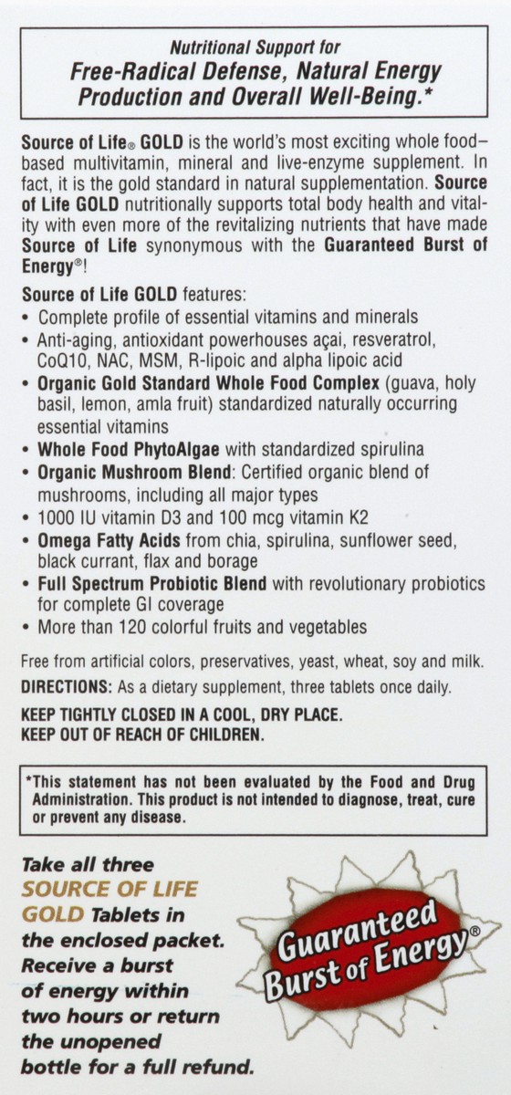 slide 9 of 9, Nature's Plus Source Of Life Gold, 90 ct