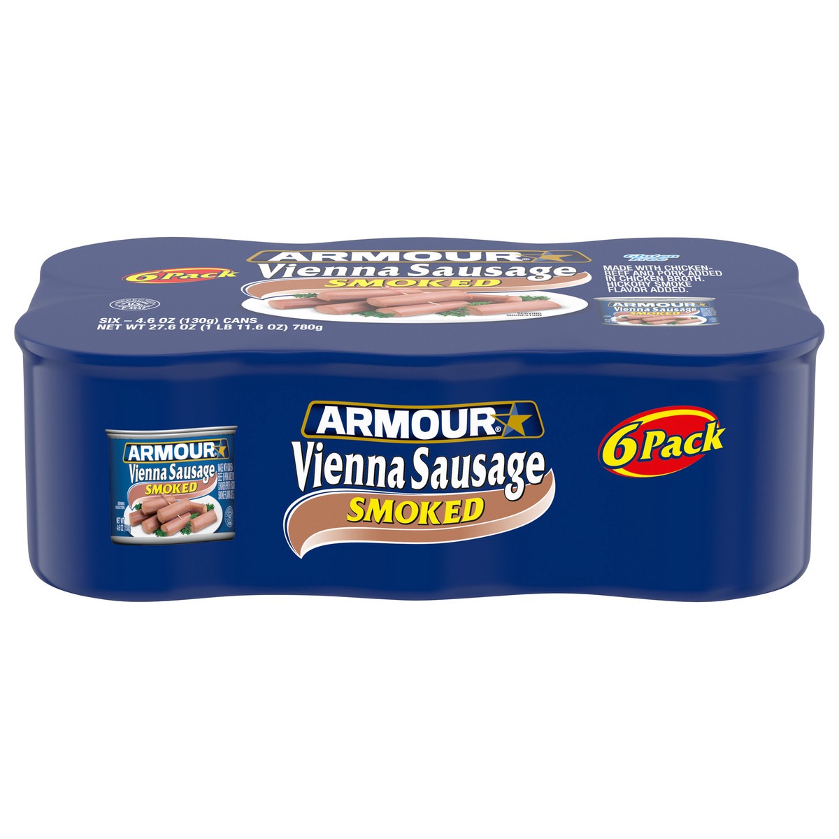 slide 1 of 5, Armour 6 Pack Smoked Vienna Sausages Can 6 ea, 6 ct