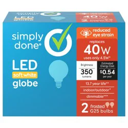 Simply Done Bulb G25 LED Dim 40W White