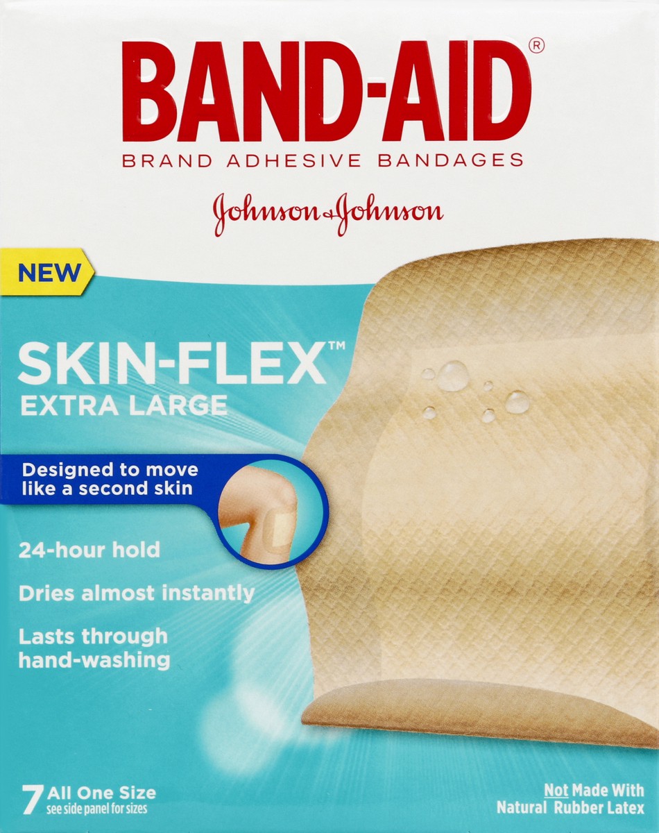 slide 6 of 6, BAND-AID Brand SKIN-FLEX™ Adhesive Bandages, Extra Large, 7 Count, 7 ct