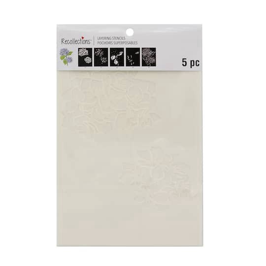 slide 1 of 3, Hydrangeas Layering Stencils By Recollections, 6 in x 8 in