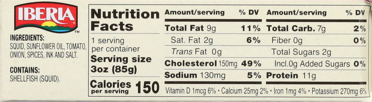 slide 7 of 13, Iberia Squid (Pieces) in Ink Sauce 4 oz, 4 oz