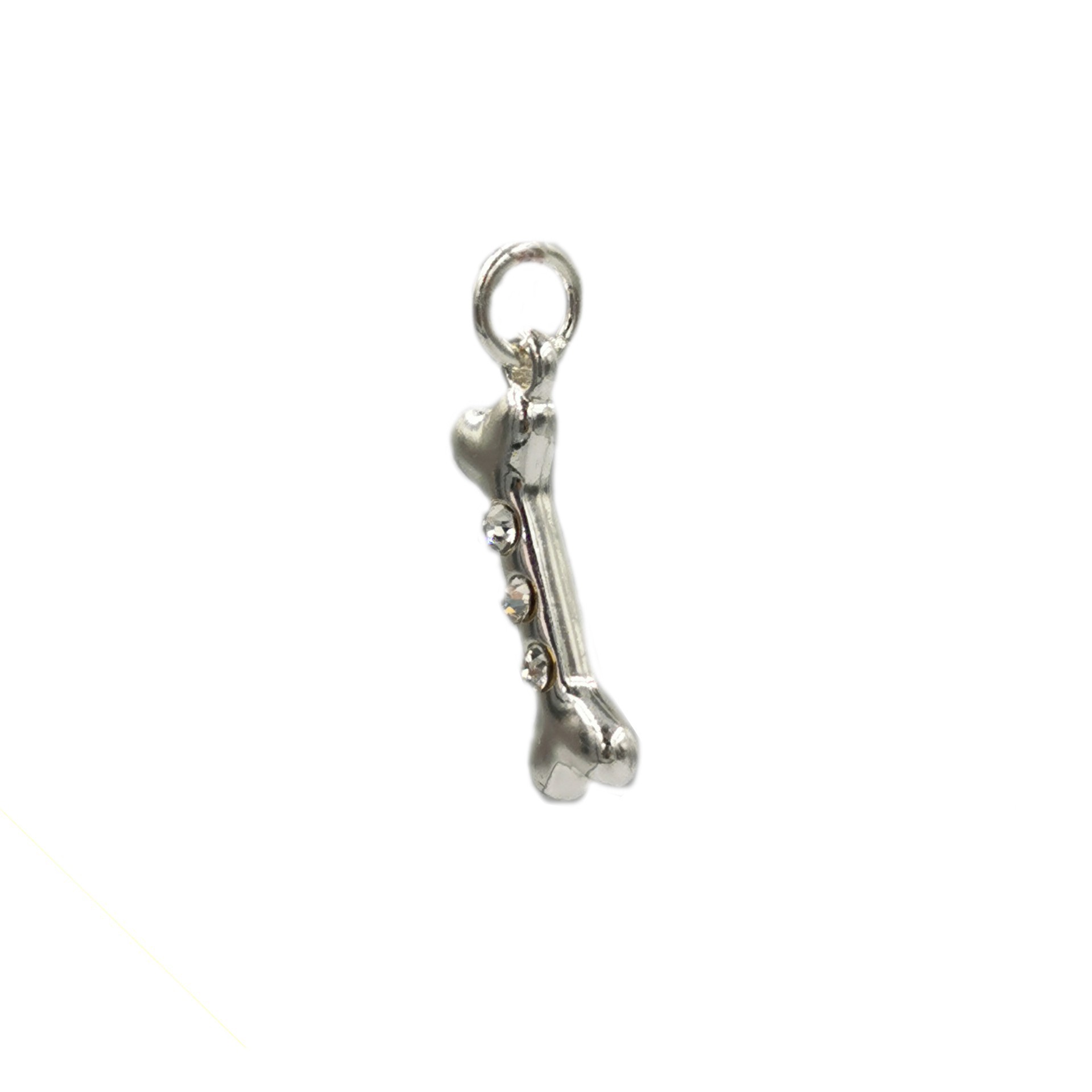 slide 2 of 4, Charmalong Silver Plated Crystal Bone Charm By Bead Landing, 0.87 in x 0.37 in x 0.2 in