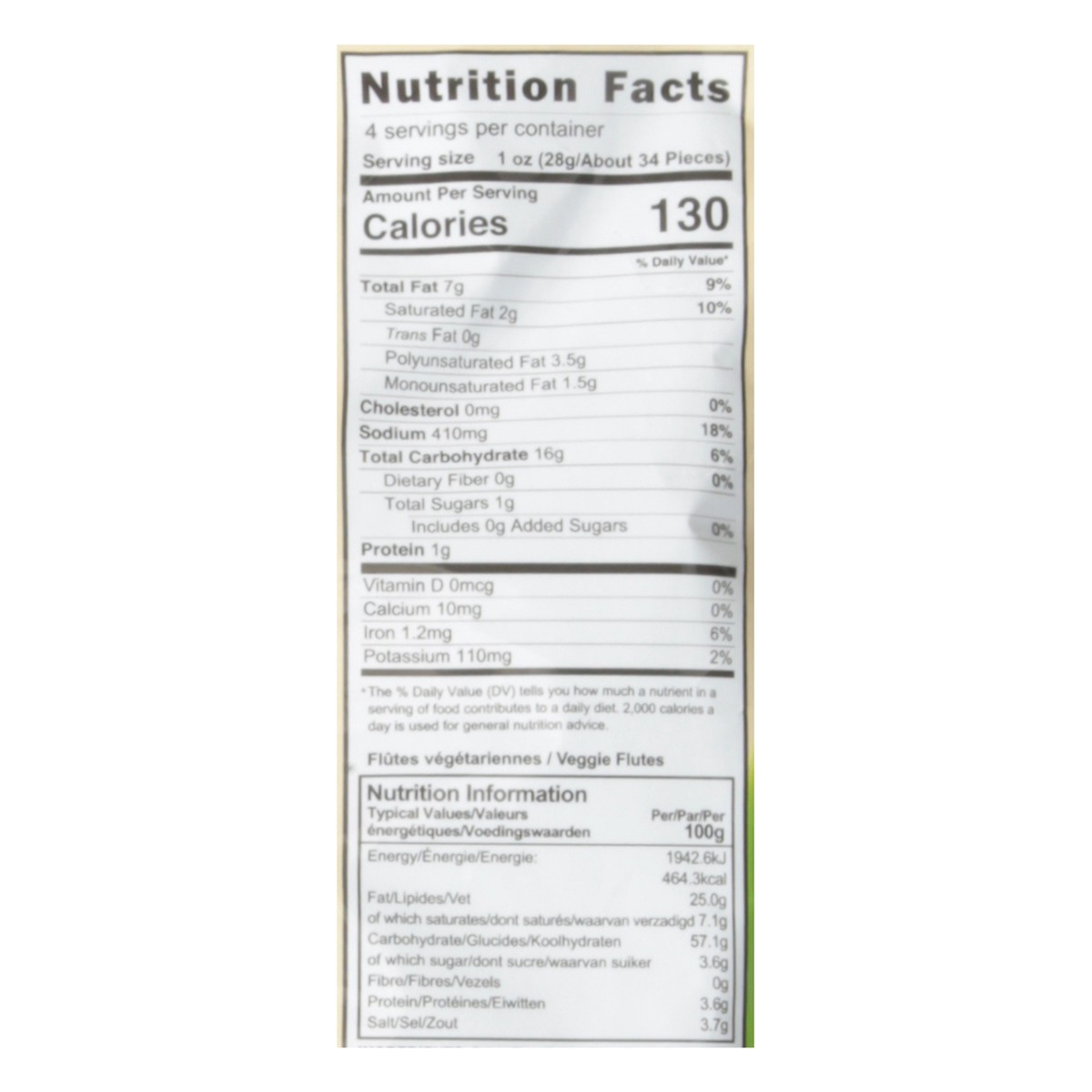 slide 10 of 13, Golden Fluff Veggie Flutes 4 oz, 4 oz