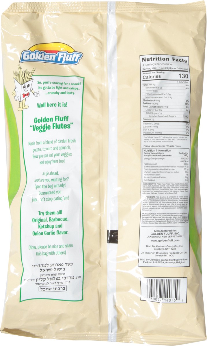 slide 2 of 13, Golden Fluff Veggie Flutes 4 oz, 4 oz