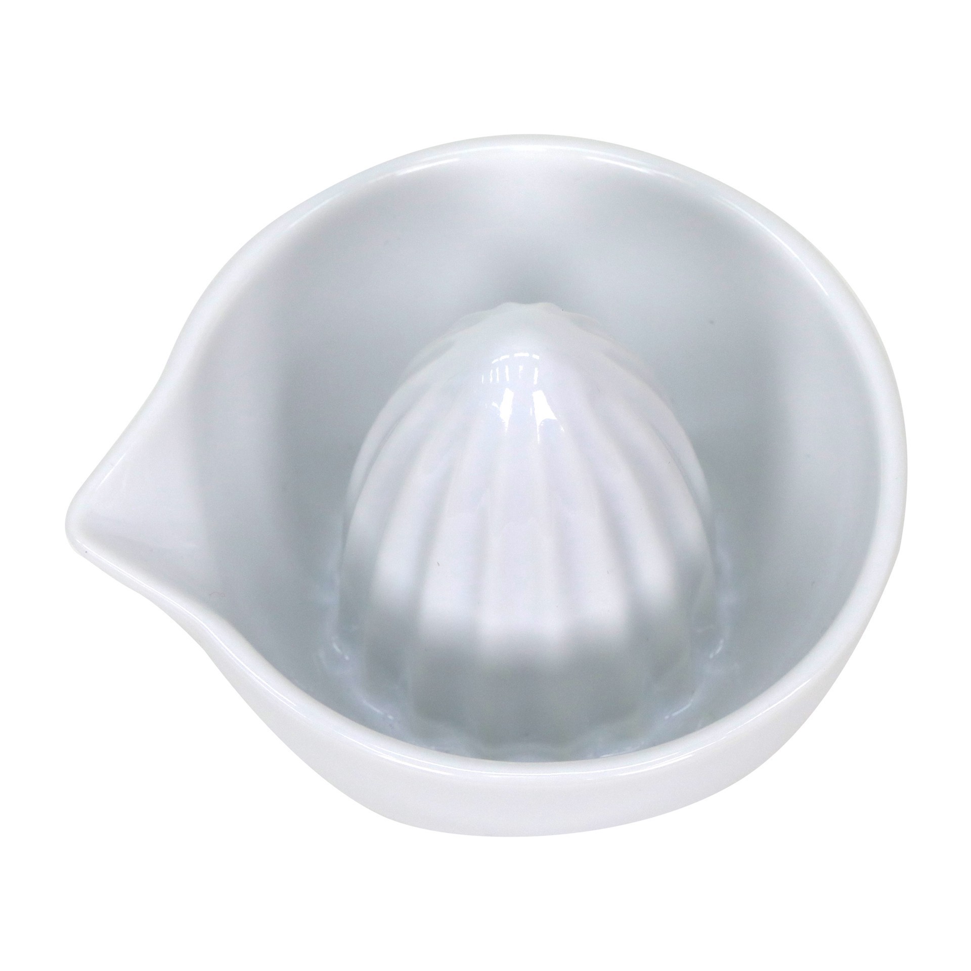 slide 2 of 2, 5" White Stoneware Lemon Juicer By Ashland, 4.80 in x 4.25 in x 3.27 in