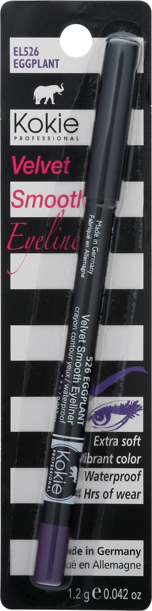 slide 6 of 9, Kokie Eggplant EL526 Waterproof Velvet Smooth Eyeliner 1.2 g, 0.042 oz