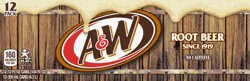 A&W Root Beer Soda, 12 fl oz Cans, 12 Pack