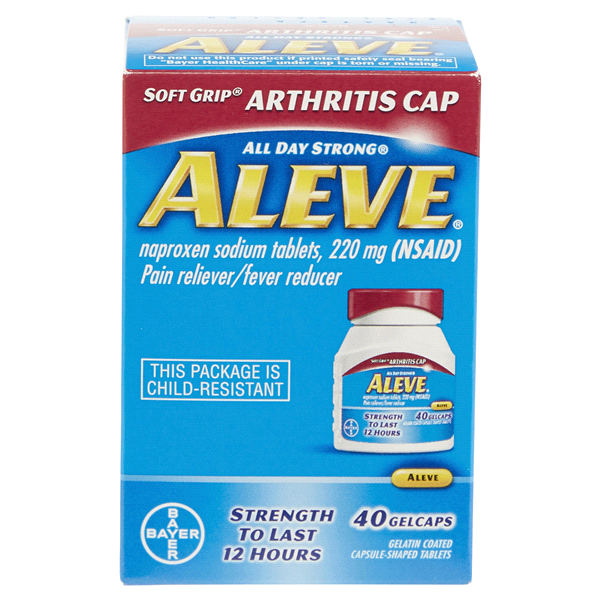 slide 1 of 2, Aleve Soft Grip Arthritis Cap Pain Reliever/Fever Reducer, 40 ct