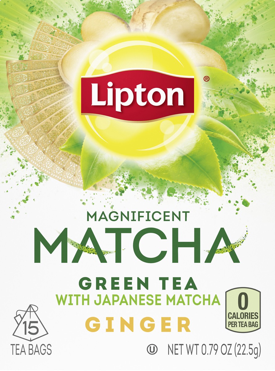 slide 1 of 4, Lipton Tea Bags Ginger Green Tea with Japanese Matcha - 15 ct, 15 ct