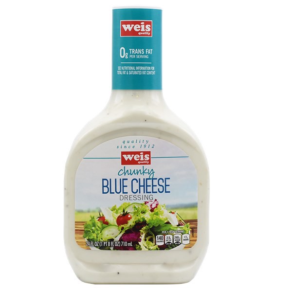slide 1 of 1, Weis Quality Chunky Blue Cheese Dressing, 24 fl oz