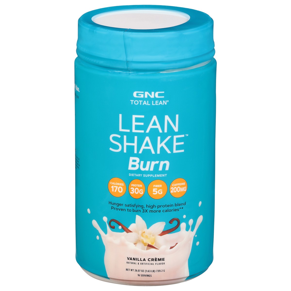 slide 6 of 13, GNC Total Lean Burn Vanilla Creme Lean Shake 26.07 oz, 26.07 oz