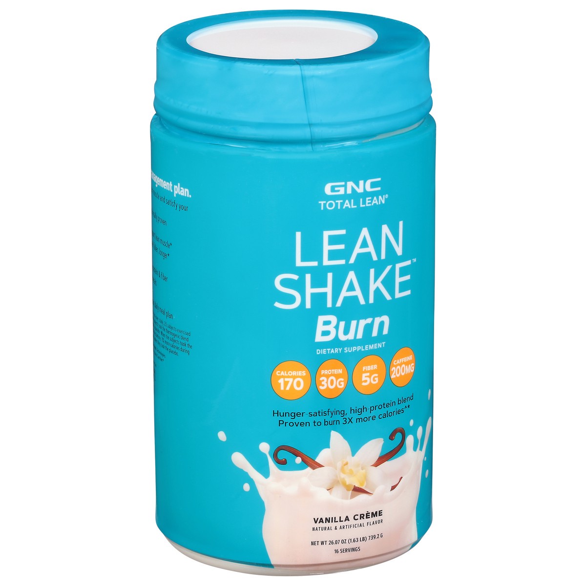 slide 2 of 13, GNC Total Lean Burn Vanilla Creme Lean Shake 26.07 oz, 26.07 oz