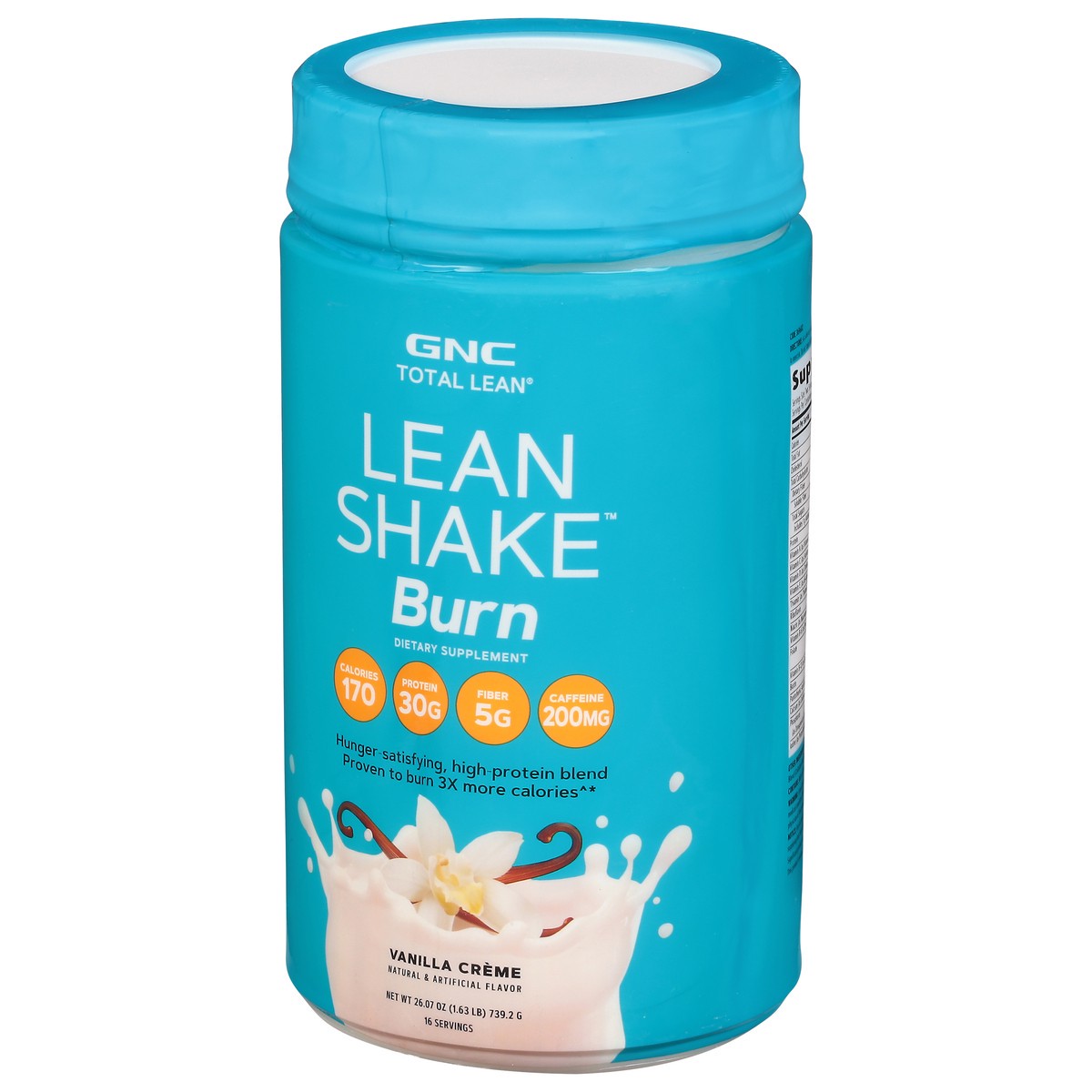 slide 10 of 13, GNC Total Lean Burn Vanilla Creme Lean Shake 26.07 oz, 26.07 oz