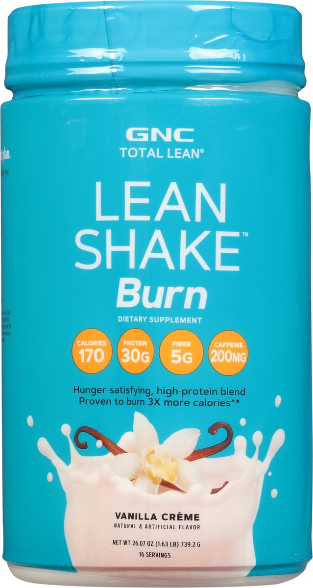 slide 12 of 13, GNC Total Lean Burn Vanilla Creme Lean Shake 26.07 oz, 26.07 oz