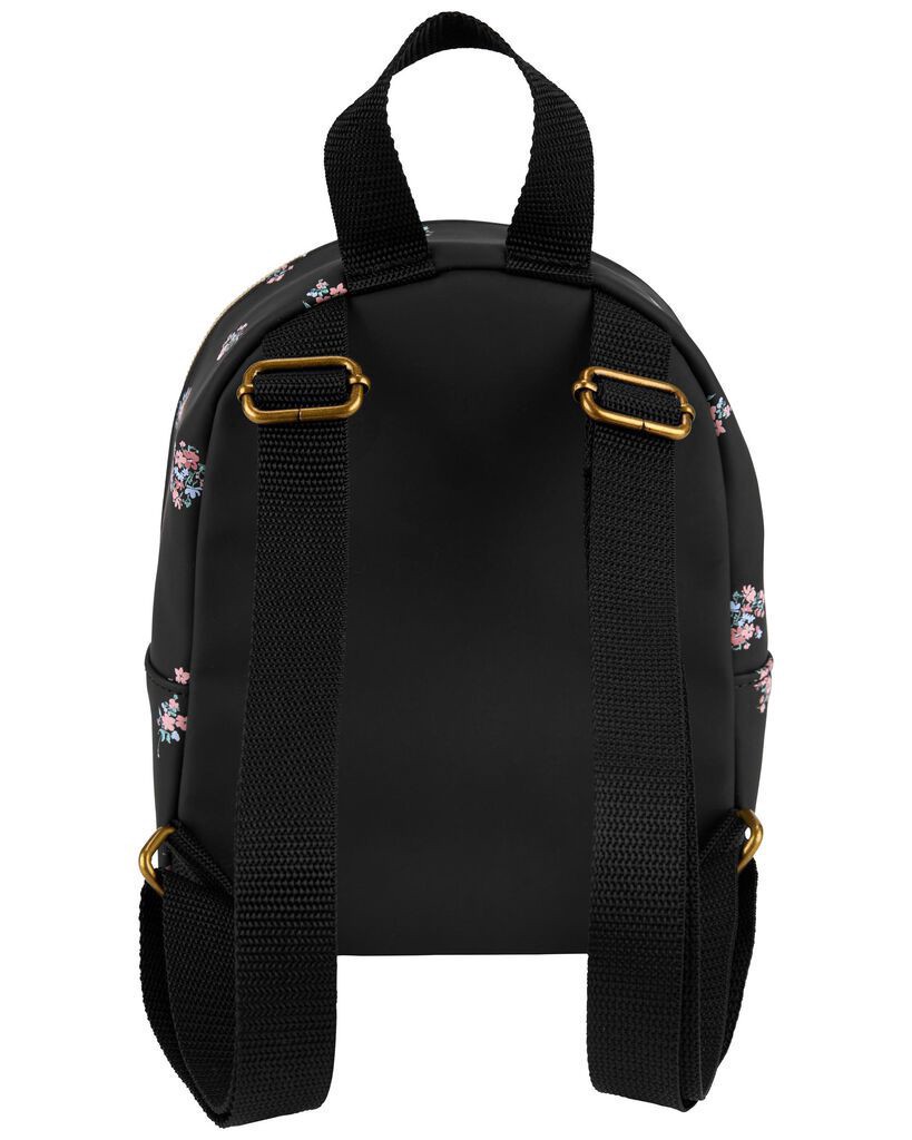 slide 2 of 2, Kid OshKosh Floral Mini Backpack Black NS, 1 ct