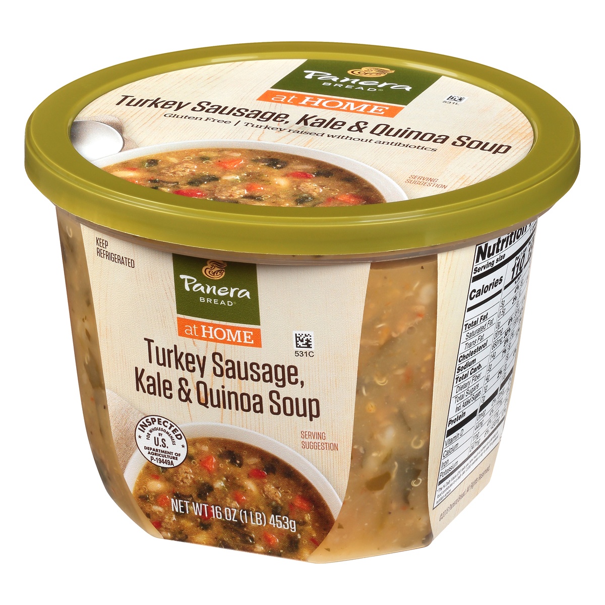 slide 3 of 10, Panera Bread At Home Turkey Sausage, Kale & Quinoa Soup, 16 oz