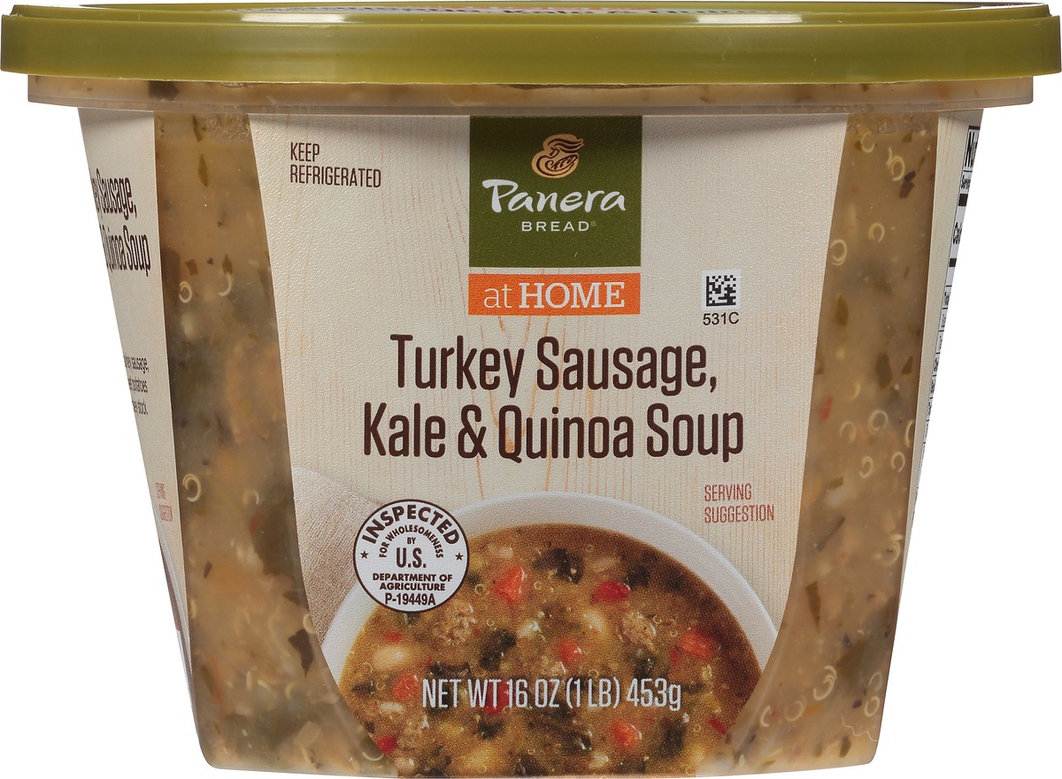 slide 9 of 10, Panera Bread At Home Turkey Sausage, Kale & Quinoa Soup, 16 oz