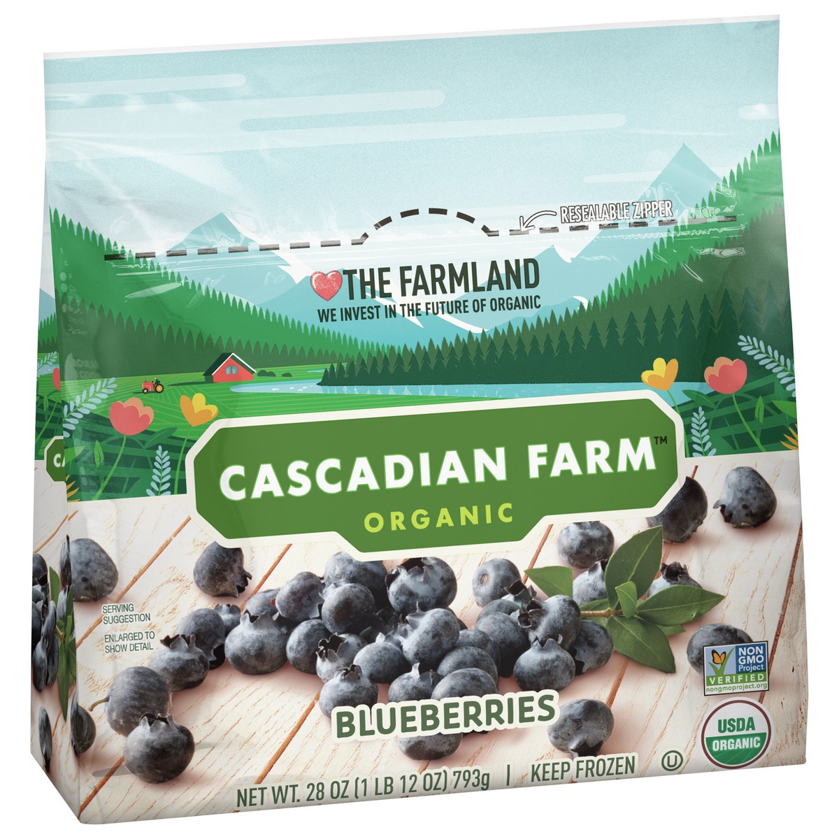 slide 2 of 13, Cascadian Farm Organic Blueberries, Frozen Fruit, 28 oz., 28 oz