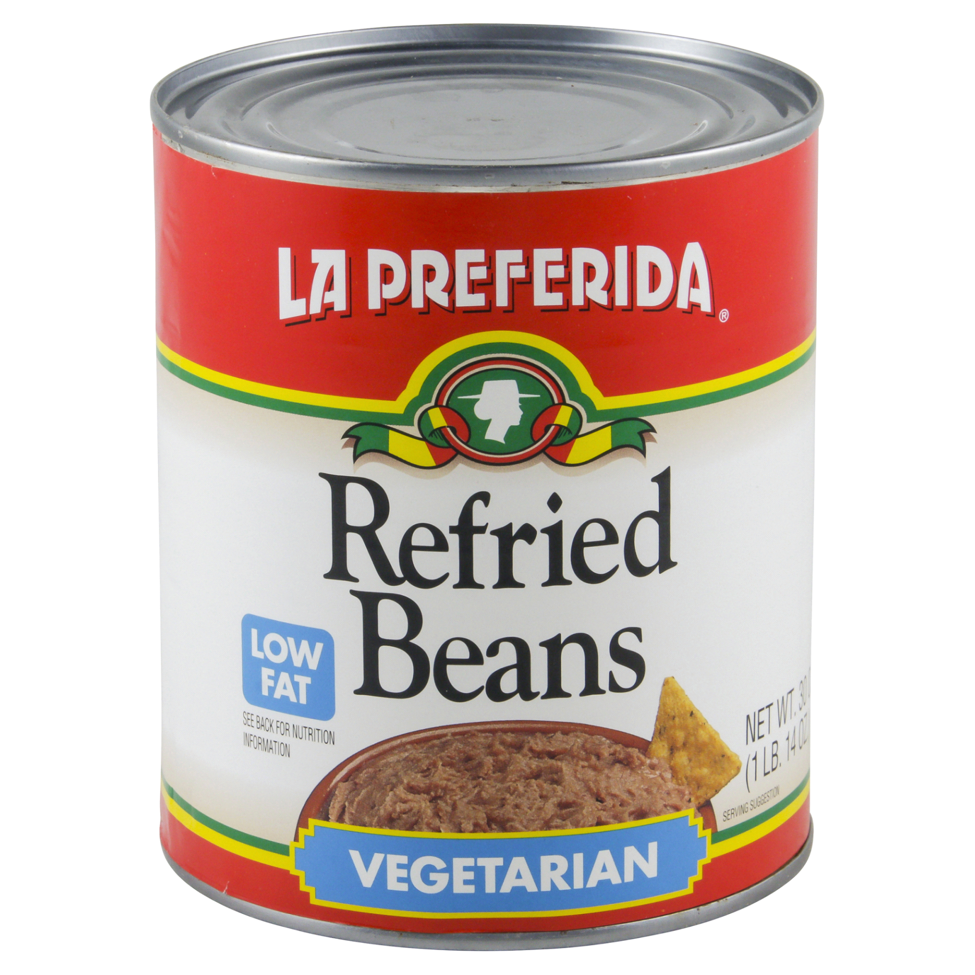 slide 1 of 4, La Preferida Vegetarian Refried Beans, 30 oz