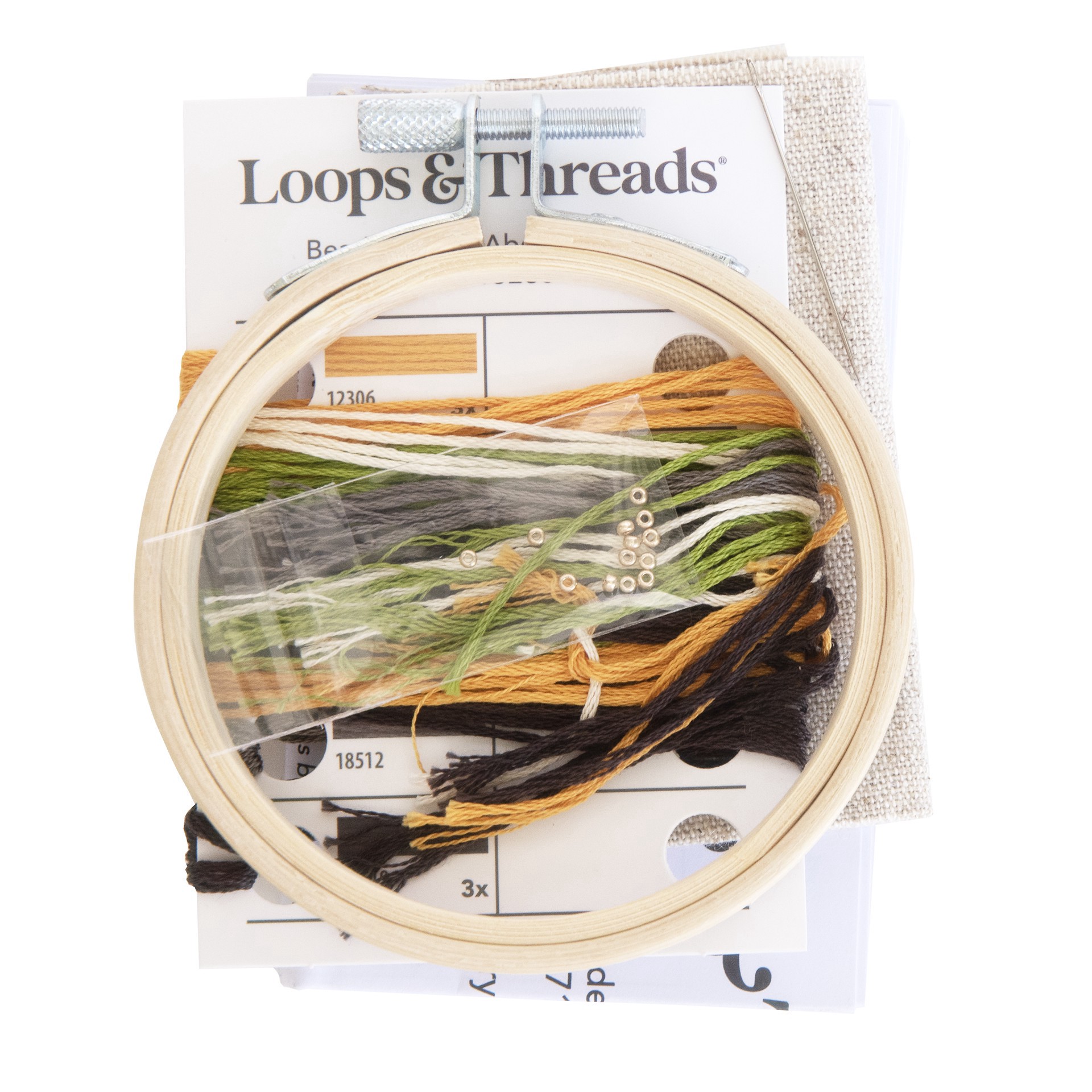 slide 3 of 4, Bumble Bee Embroidery Kit By Loops & Threads, 3.5 in x 3.5 in