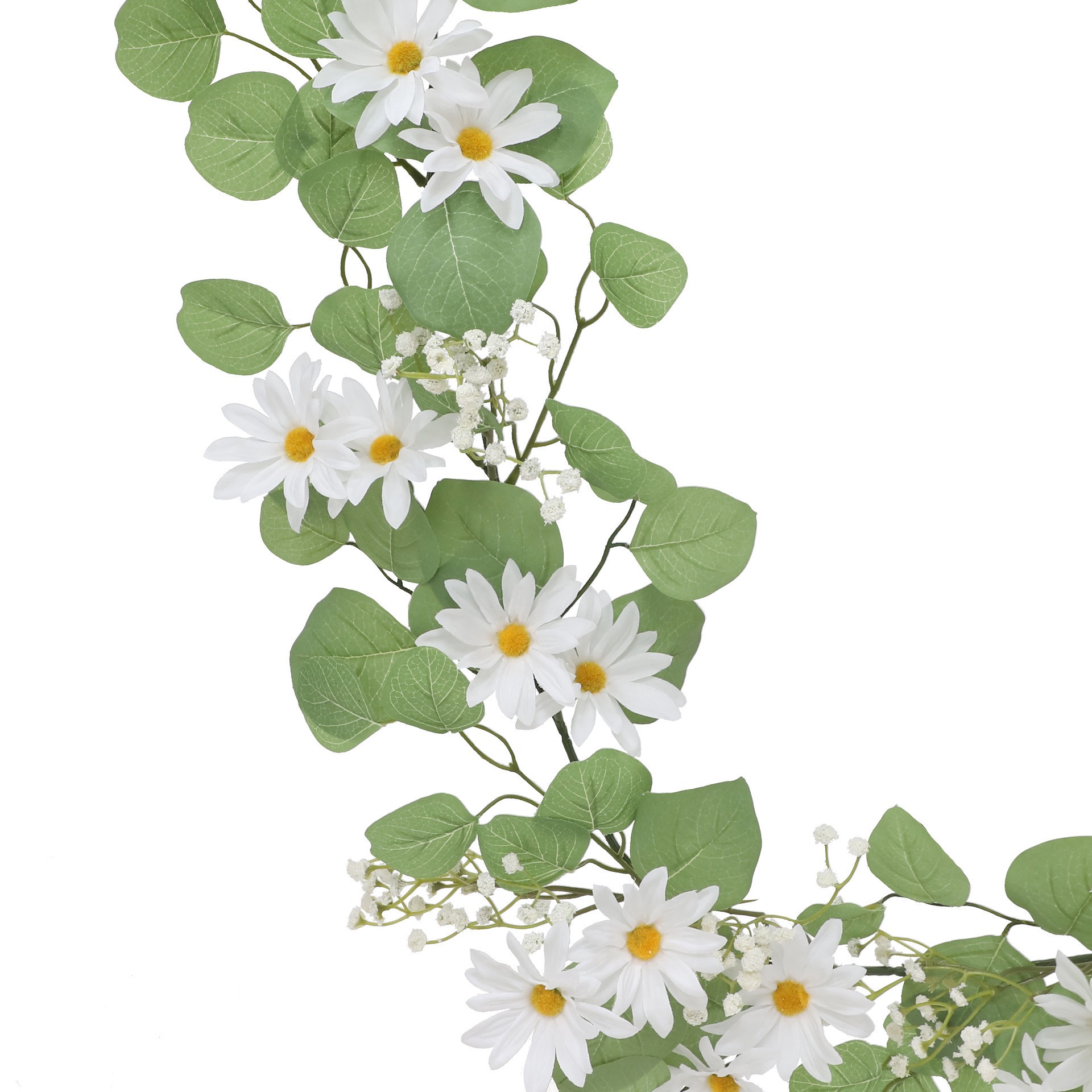 slide 3 of 3, 6ft. White Daisy Garland By Ashland, 6 ft