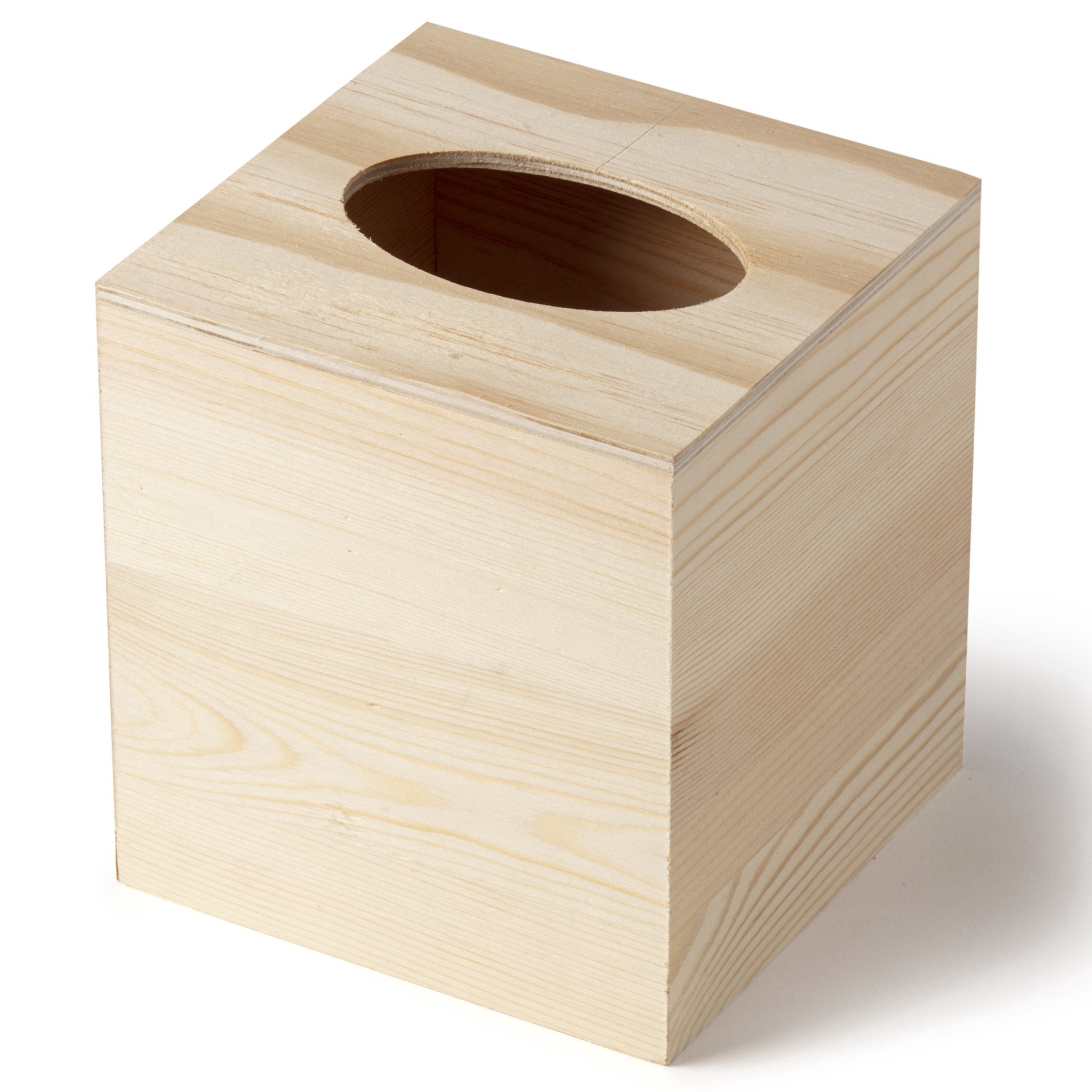 slide 2 of 3, Wood Tissue Box By Make Market, 5.8 in x 5.3 in x 5.05 in