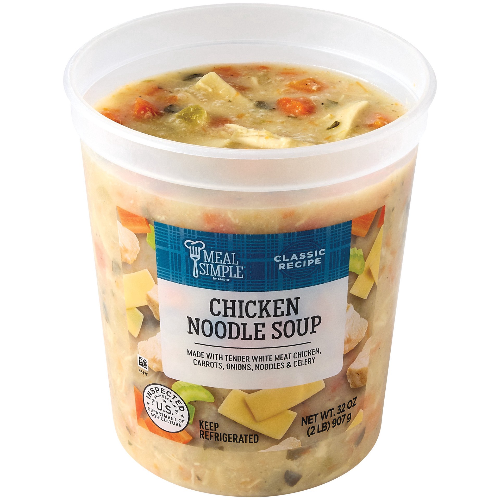 slide 1 of 1, Meal Simple by H-E-B Chicken Noodle Soup - Family Size, 32 oz