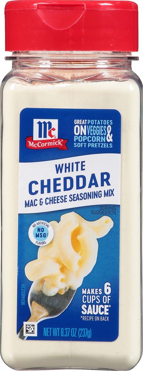 slide 8 of 9, McCormick White Cheddar Mac & Cheese Seasoning Mix 8.37 oz. Shaker, 8.37 oz