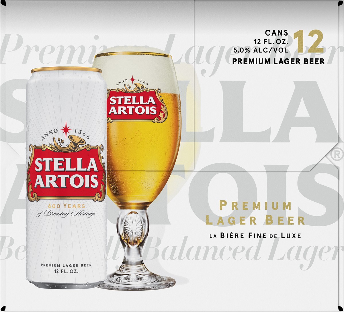 slide 5 of 9, Stella Artois Premium Lager Beer 12 - 12 fl oz Cans, 12 oz