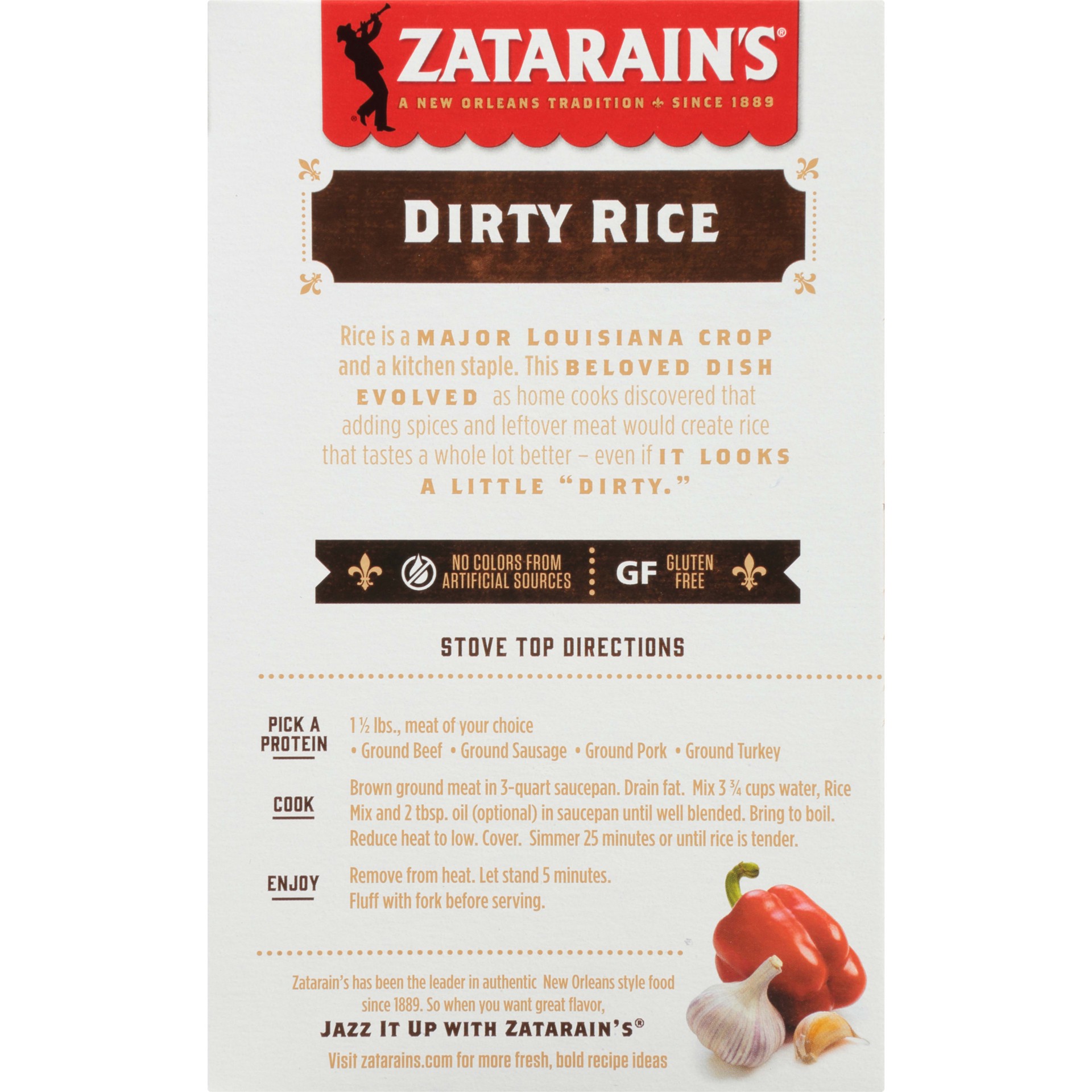 slide 3 of 5, Zatarain's Family Size Dirty Rice Rice Mix - 12oz, 12 oz