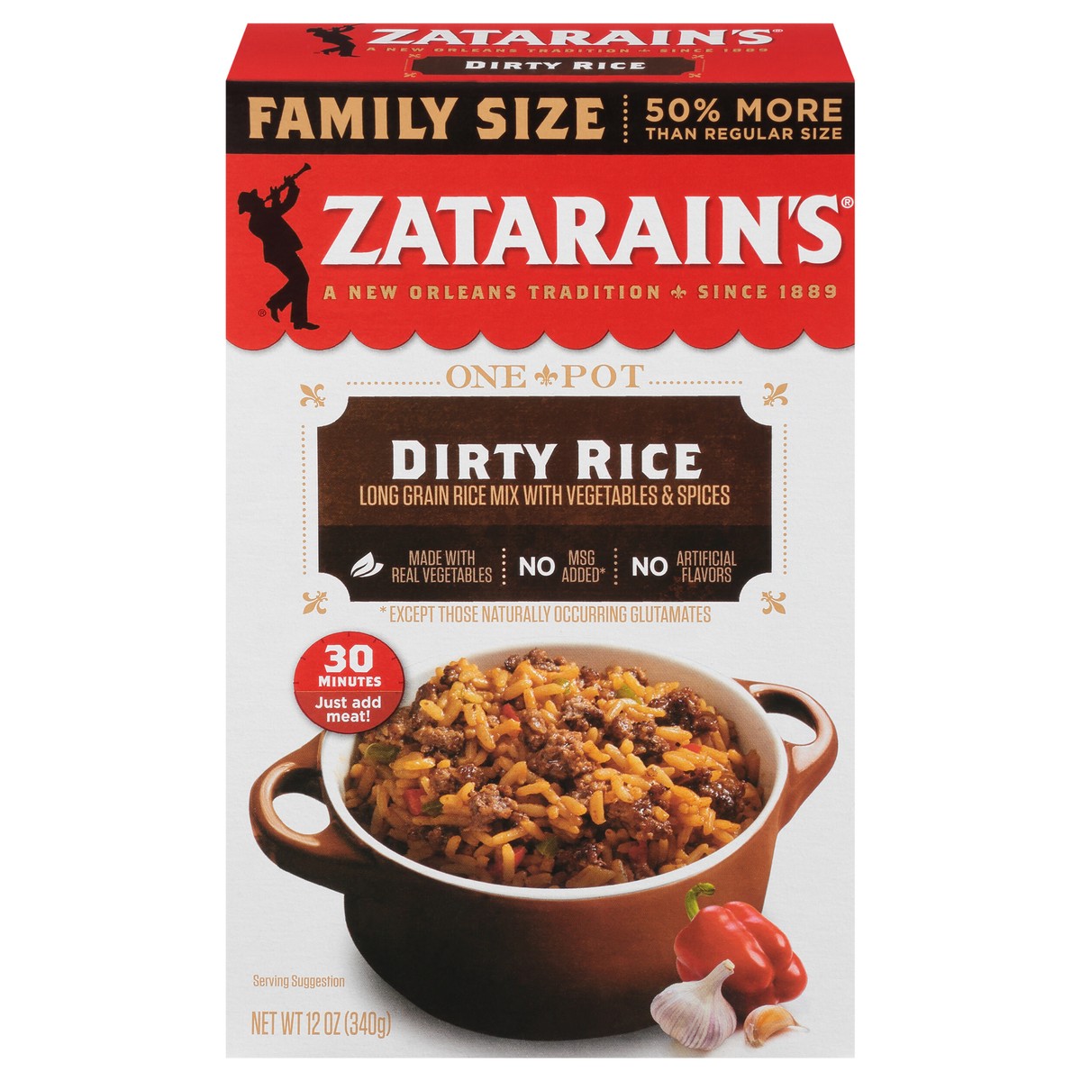slide 1 of 5, Zatarain's Family Size Dirty Rice Rice Mix - 12oz, 12 oz