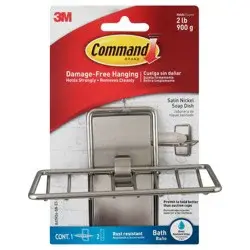 3M Command Soap Dish Satin Nickel