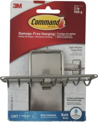 Command Satin Nickel Soap Dish 1 ea