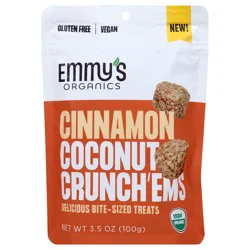 Emmy's Organics Cinnamon Coconut Crunch'Ems, 3.5 oz