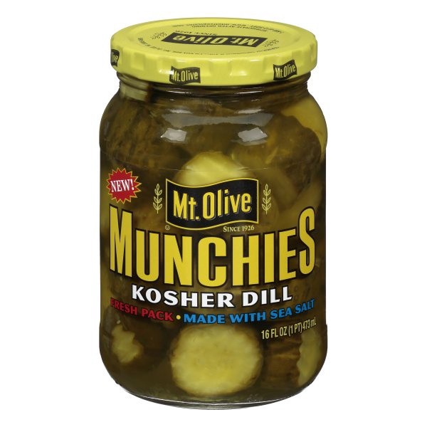 slide 1 of 6, Mt. Olive Munchies Kosher Dill Pickles 16 fl oz Jar, 16 fl oz